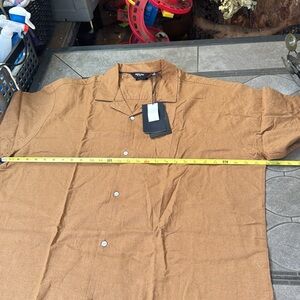 NWT super nice Kenneth Cole core spring Khaki KNXL85KH3 shirt short sleeve
